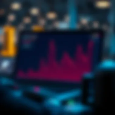 Graph illustrating market trends in blockchain investments