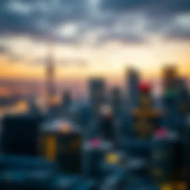 A conceptual image of blockchain technology