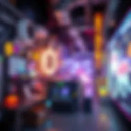 Digital art representing various NFTs
