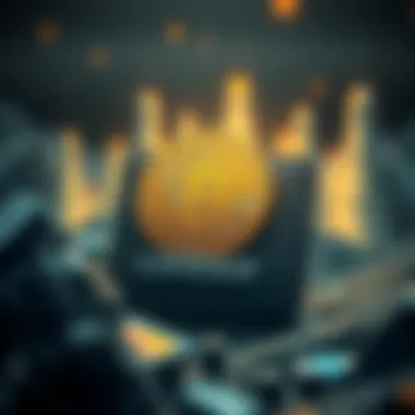 Conceptual image of cryptocurrency landscape