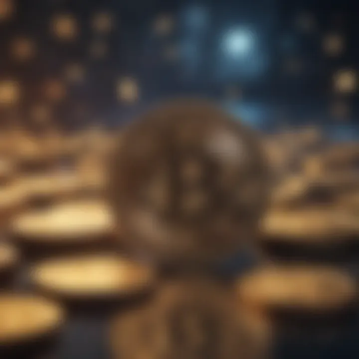 A visual representation of cryptocurrency transactions