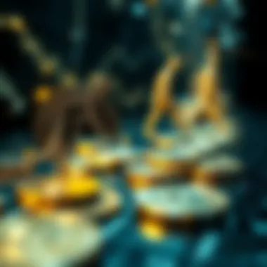 Conceptual image of digital currency evolution