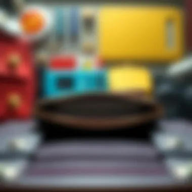 Close-up of the inner compartments of a Simpsons Wallet showcasing its functionality.