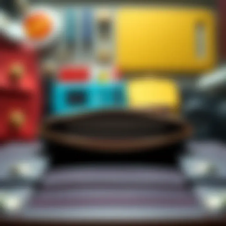 Close-up of the inner compartments of a Simpsons Wallet showcasing its functionality.