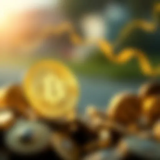 Conceptual representation of cryptocurrency investment strategy