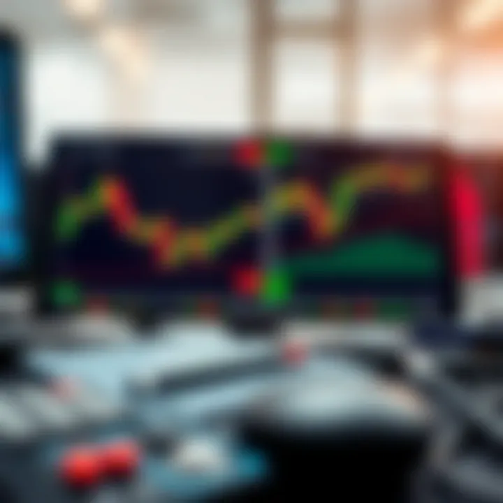 Visual representation of swing trading indicators and tools