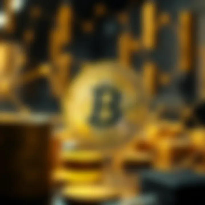 Visual representation of blockchain technology powering new digital currencies