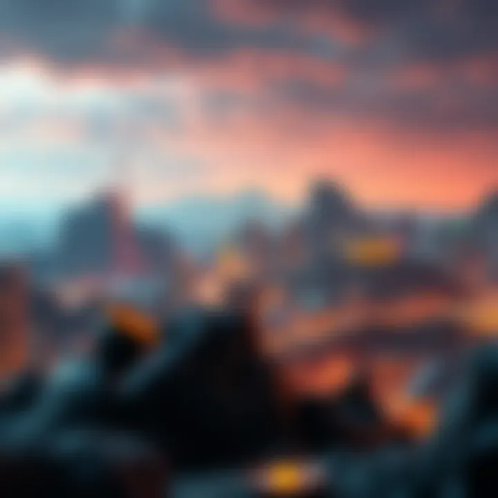 A futuristic digital representation of emerging cryptocurrencies