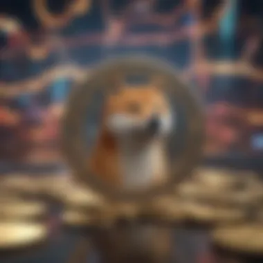 Shib Coin Market Trajectory Symbolic representation of Shib Coin and its market trajectory