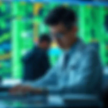 Research analyst working with digital data