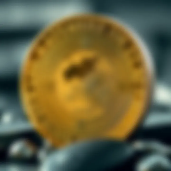 An artistic representation of the historical context of the world's largest coin, with thematic elements reflecting currency evolution.