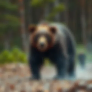 A bear standing its ground, representing market decline and caution.