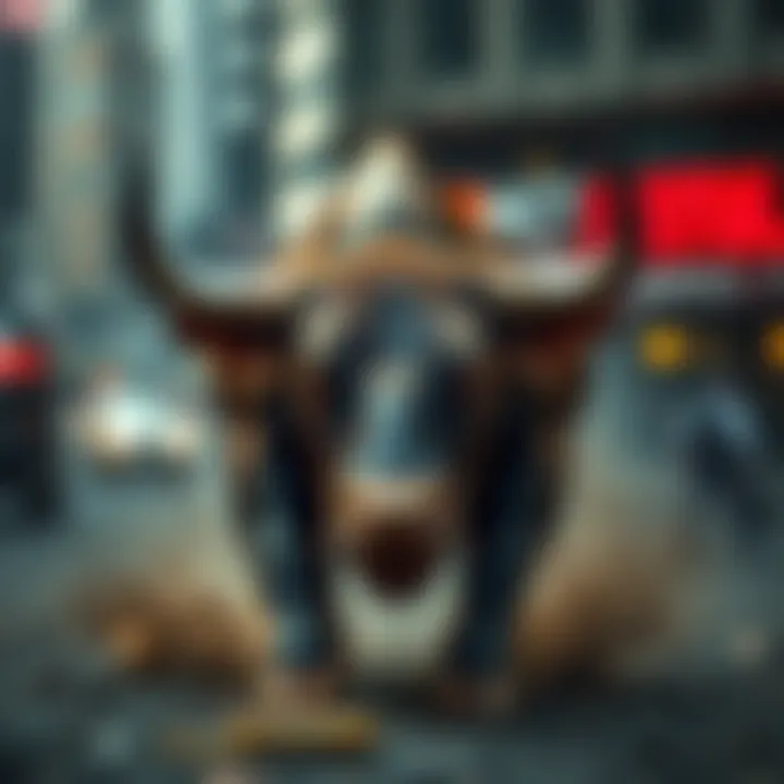 Symbolic representation of a bull charging forward, denoting market optimism.