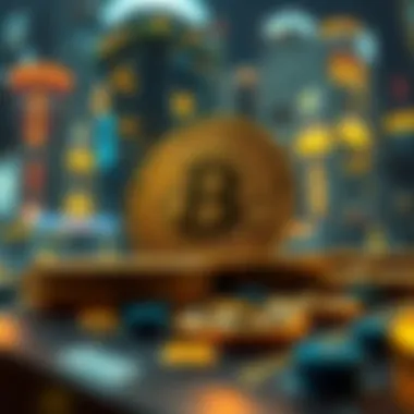 A futuristic depiction of Bitcoin's potential future in digital finance