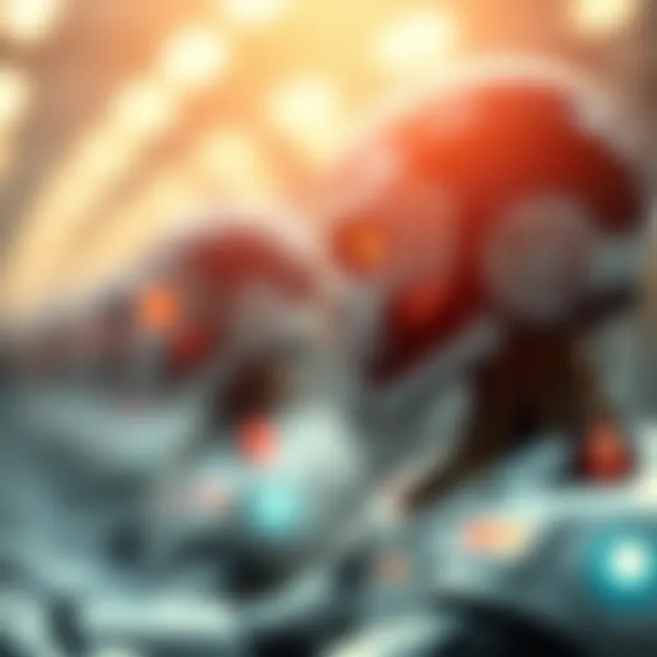 Conceptual representation of crypto robo-advisors managing digital assets