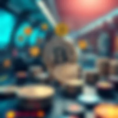 An illustration depicting various cryptocurrency exchanges