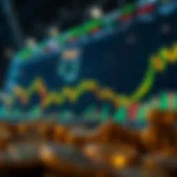 A digital representation of cryptocurrency market trends