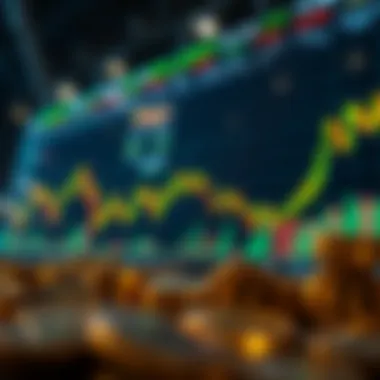 A digital representation of cryptocurrency market trends