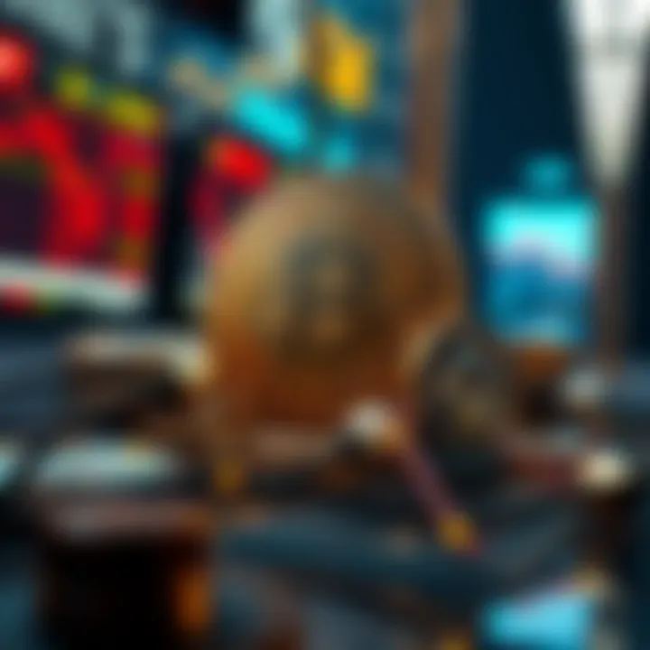 Visual representation of blockchain technology in cryptocurrency markets