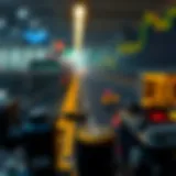 Conceptual illustration of sell limit orders in cryptocurrency trading.