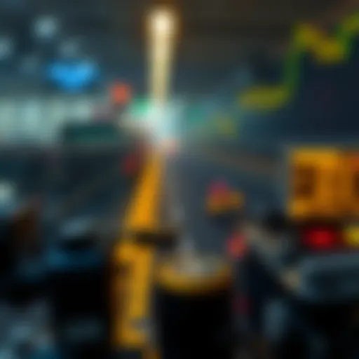 Conceptual illustration of sell limit orders in cryptocurrency trading.