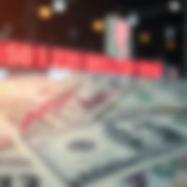 Graph showing the fluctuation of the dollar to rupee exchange rate over time