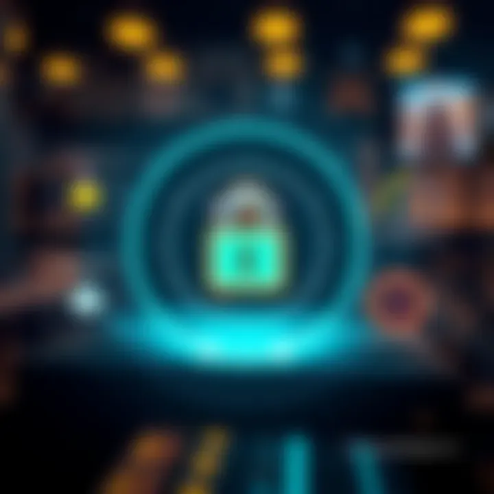 Security Features of Wallet Apps Graphic depicting security features essential for wallet apps