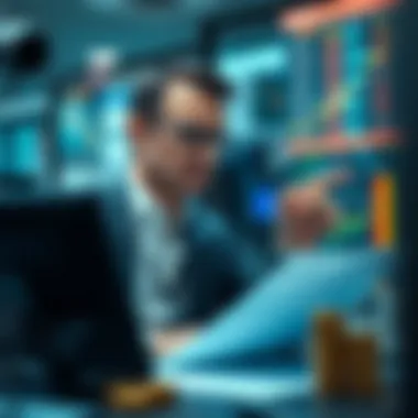 Investor analyzing cryptocurrency trends